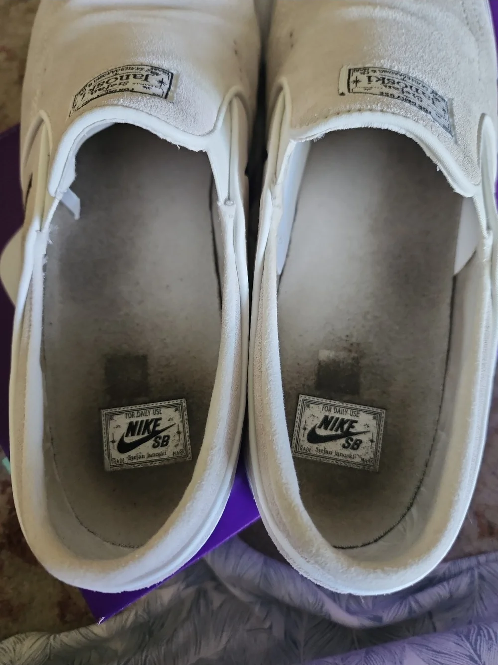 Size 14 - Nike Zoom Stefan Janoski+ Slip SB Summit Ivory & Black With Box